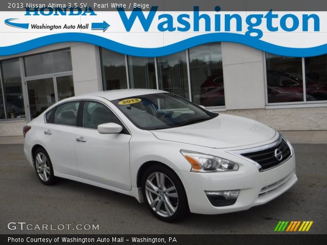 2013 Nissan Altima 3.5 SV in Pearl White