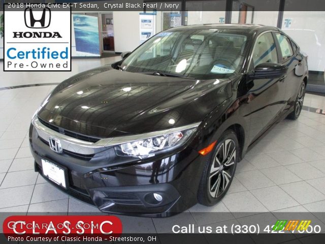 2018 Honda Civic EX-T Sedan in Crystal Black Pearl