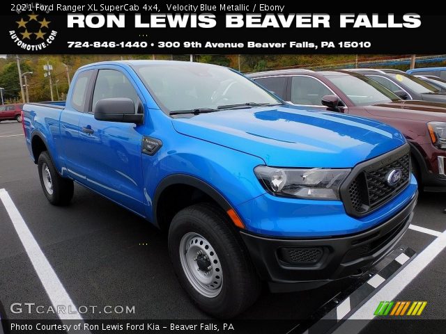 2021 Ford Ranger XL SuperCab 4x4 in Velocity Blue Metallic