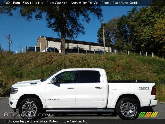 2021 Ram 1500 Long Horn Crew Cab 4x4 in Ivory White Tri-Coat Pearl