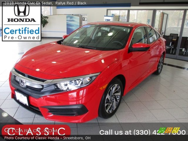 2018 Honda Civic EX Sedan in Rallye Red