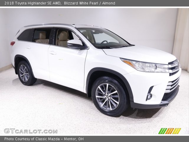 2018 Toyota Highlander SE AWD in Blizzard White Pearl