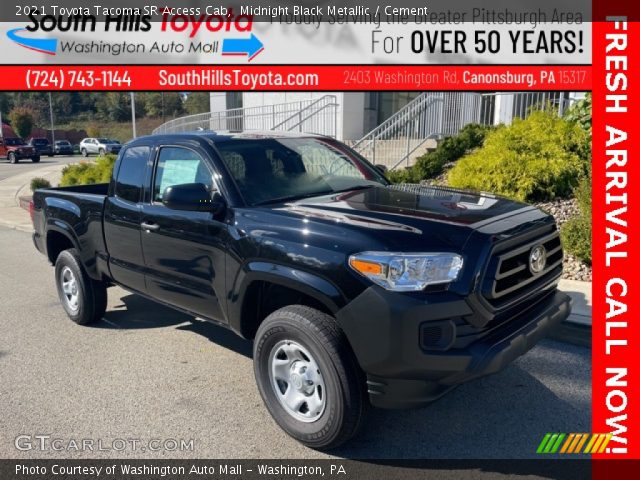 2021 Toyota Tacoma SR Access Cab in Midnight Black Metallic