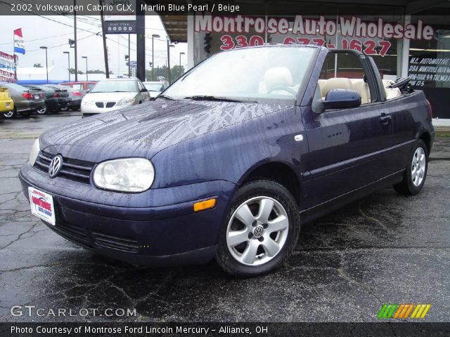 2002 Volkswagen Cabrio GLX in Marlin Blue Pearl