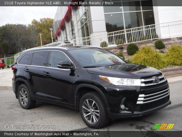 2018 Toyota Highlander XLE AWD in Midnight Black Metallic