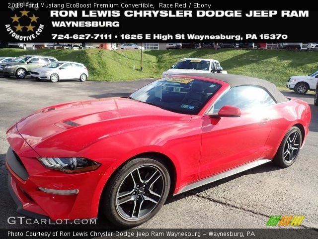 2018 Ford Mustang EcoBoost Premium Convertible in Race Red