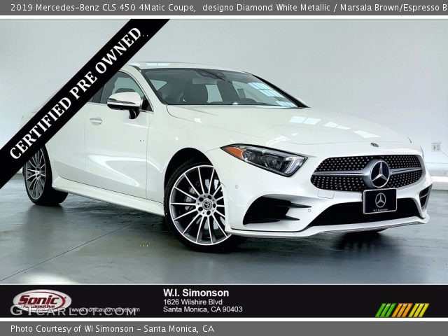 2019 Mercedes-Benz CLS 450 4Matic Coupe in designo Diamond White Metallic