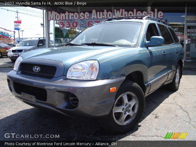 2003 Hyundai Santa Fe I4 in Arctic Blue