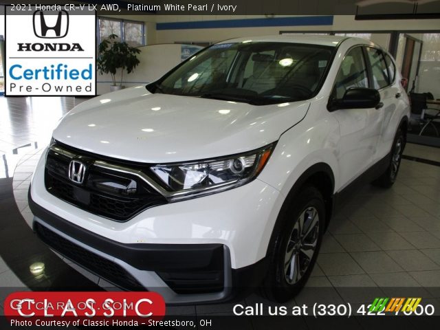 2021 Honda CR-V LX AWD in Platinum White Pearl