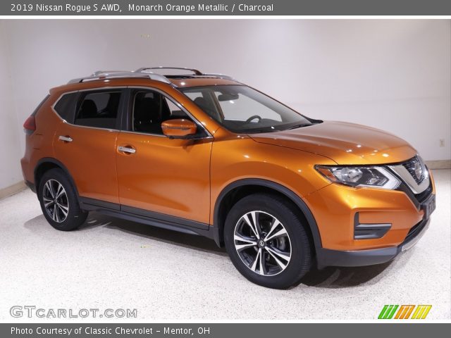2019 Nissan Rogue S AWD in Monarch Orange Metallic