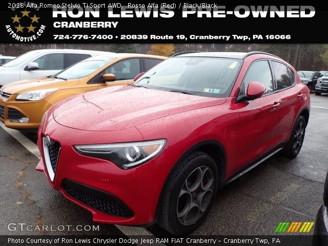 2018 Alfa Romeo Stelvio Ti Sport AWD in Rosso Alfa (Red)