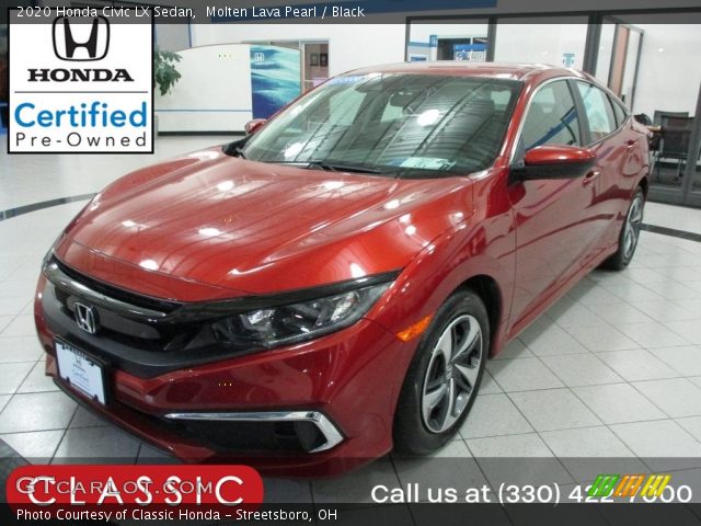 2020 Honda Civic LX Sedan in Molten Lava Pearl
