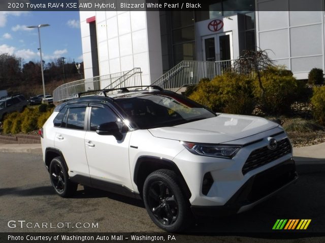 2020 Toyota RAV4 XSE AWD Hybrid in Blizzard White Pearl