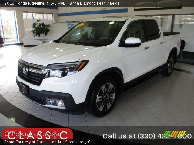 2018 Honda Ridgeline RTL-E AWD in White Diamond Pearl