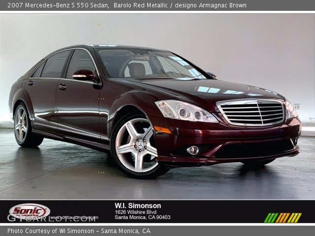 2007 Mercedes-Benz S 550 Sedan in Barolo Red Metallic