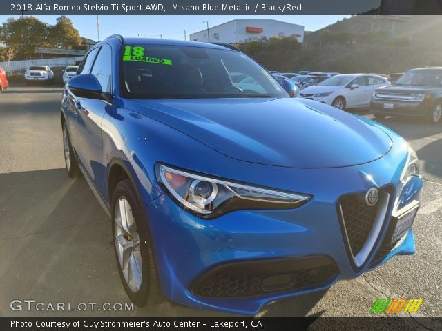 2018 Alfa Romeo Stelvio Ti Sport AWD in Misano Blue Metallic