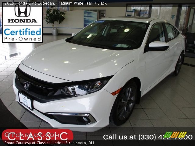 2019 Honda Civic EX Sedan in Platinum White Pearl