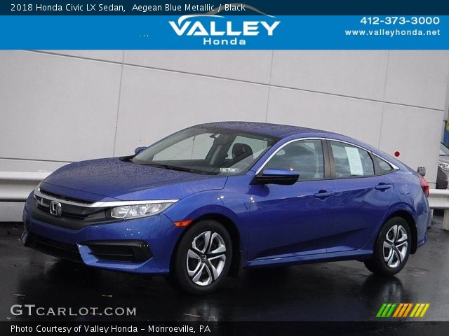 2018 Honda Civic LX Sedan in Aegean Blue Metallic