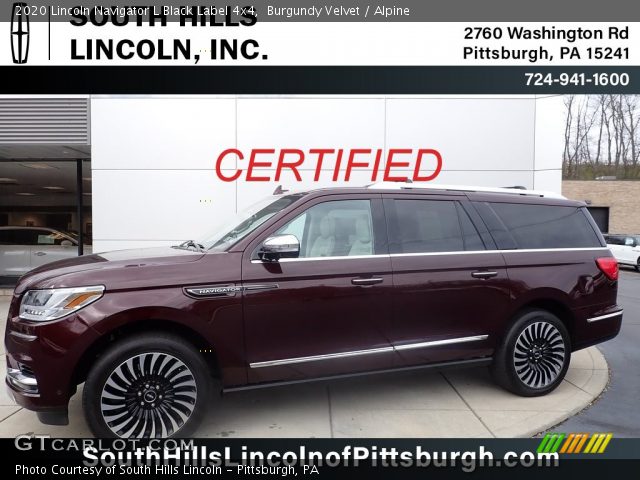 2020 Lincoln Navigator L Black Label 4x4 in Burgundy Velvet