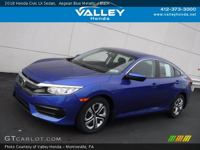 2018 Honda Civic LX Sedan in Aegean Blue Metallic