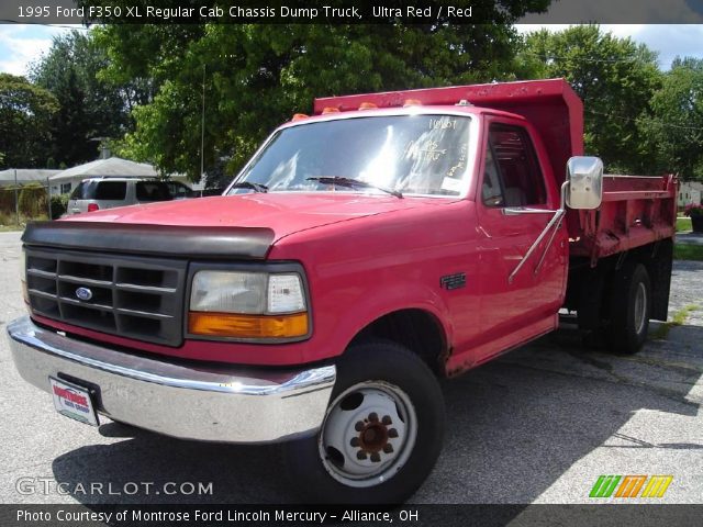 1995 Ford F350 XL Regular Cab Chassis Dump Truck in Ultra Red