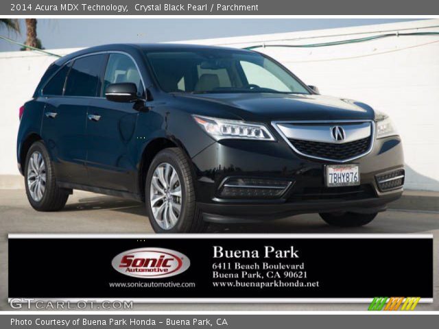 2014 Acura MDX Technology in Crystal Black Pearl