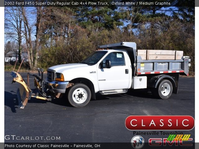 2002 Ford F450 Super Duty Regular Cab 4x4 Plow Truck in Oxford White