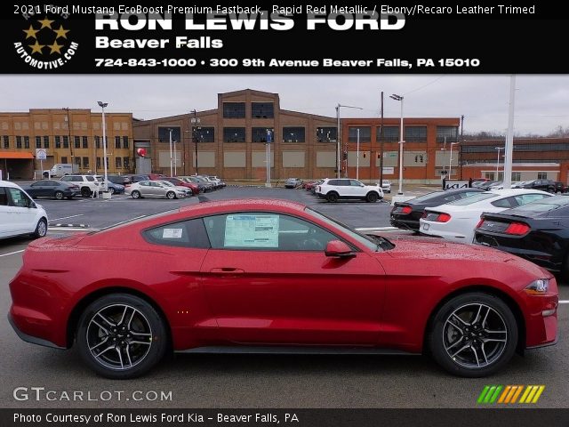 2021 Ford Mustang EcoBoost Premium Fastback in Rapid Red Metallic
