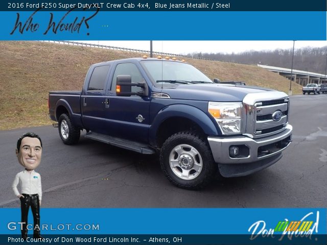 2016 Ford F250 Super Duty XLT Crew Cab 4x4 in Blue Jeans Metallic