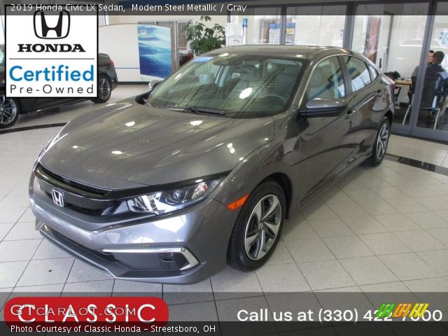 2019 Honda Civic LX Sedan in Modern Steel Metallic