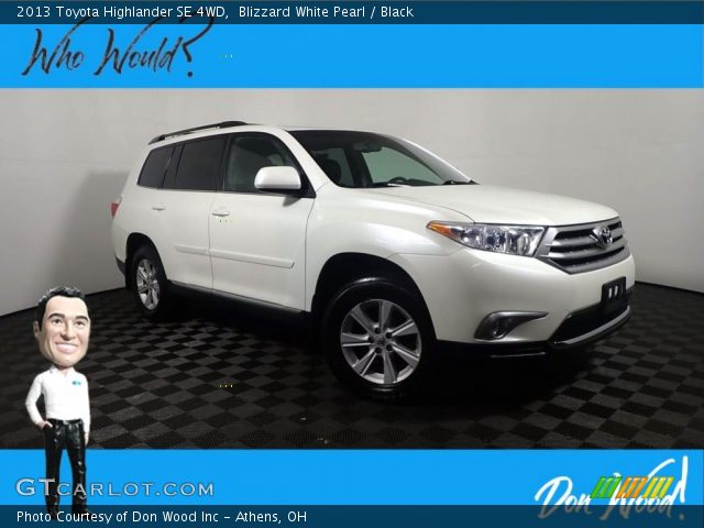 2013 Toyota Highlander SE 4WD in Blizzard White Pearl