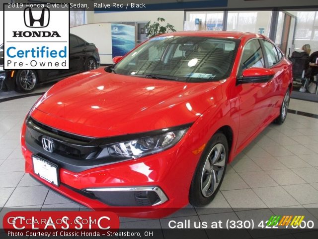 2019 Honda Civic LX Sedan in Rallye Red