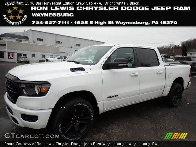 2022 Ram 1500 Big Horn Night Edition Crew Cab 4x4 in Bright White