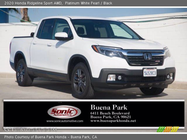 2020 Honda Ridgeline Sport AWD in Platinum White Pearl