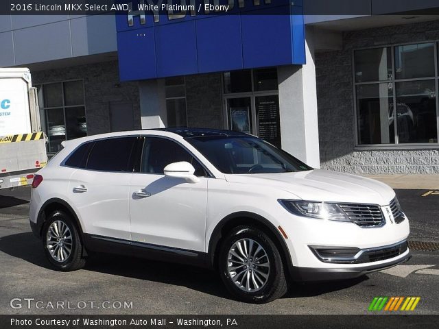 2016 Lincoln MKX Select AWD in White Platinum