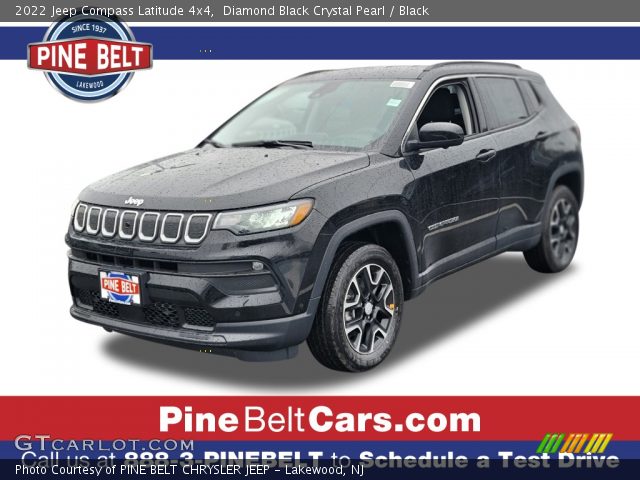 2022 Jeep Compass Latitude 4x4 in Diamond Black Crystal Pearl