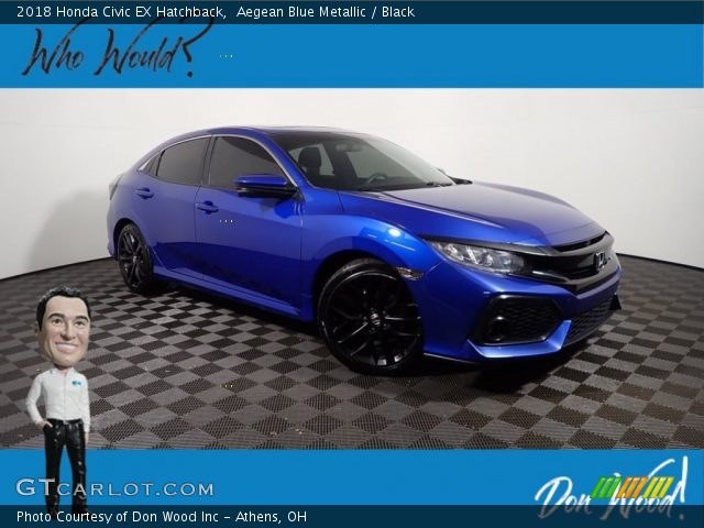 2018 Honda Civic EX Hatchback in Aegean Blue Metallic