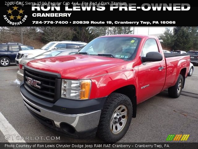 2010 GMC Sierra 1500 Regular Cab 4x4 in Fire Red
