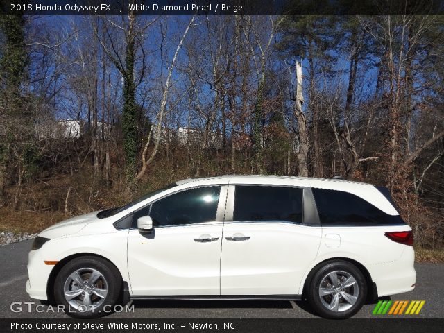 2018 Honda Odyssey EX-L in White Diamond Pearl