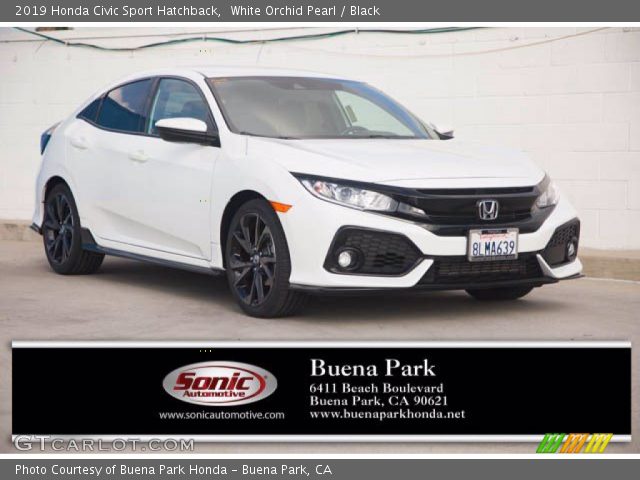 2019 Honda Civic Sport Hatchback in White Orchid Pearl
