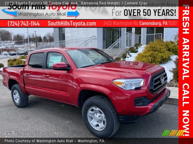 2022 Toyota Tacoma SR Double Cab 4x4 in Barcelona Red Metallic