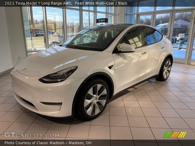 2021 Tesla Model Y Long Range AWD in Pearl White Multi-Coat