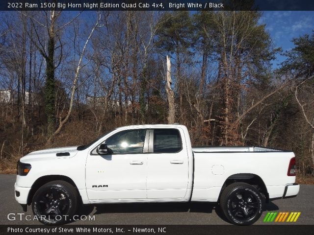 2022 Ram 1500 Big Horn Night Edition Quad Cab 4x4 in Bright White