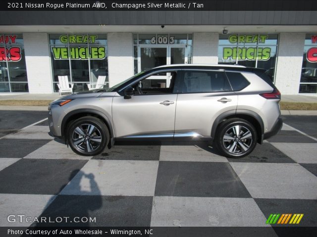 2021 Nissan Rogue Platinum AWD in Champagne Silver Metallic