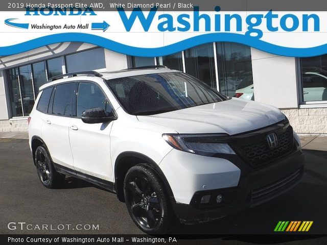 2019 Honda Passport Elite AWD in White Diamond Pearl