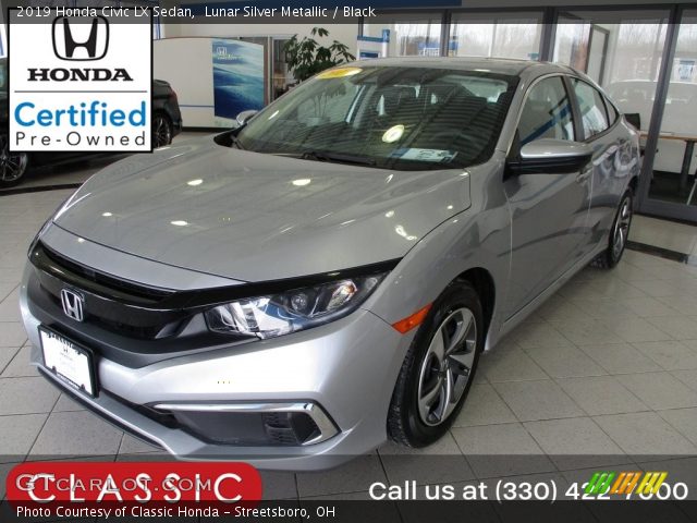 2019 Honda Civic LX Sedan in Lunar Silver Metallic