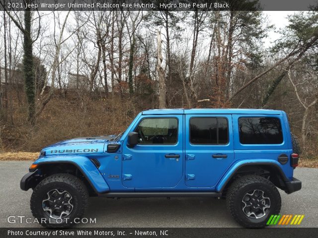 2021 Jeep Wrangler Unlimited Rubicon 4xe Hybrid in Hydro Blue Pearl