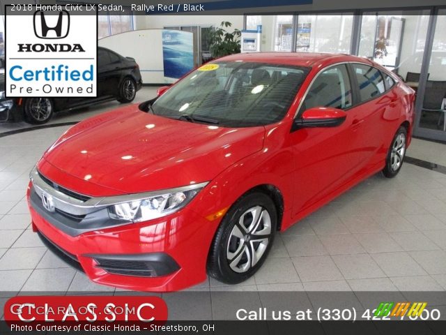 2018 Honda Civic LX Sedan in Rallye Red