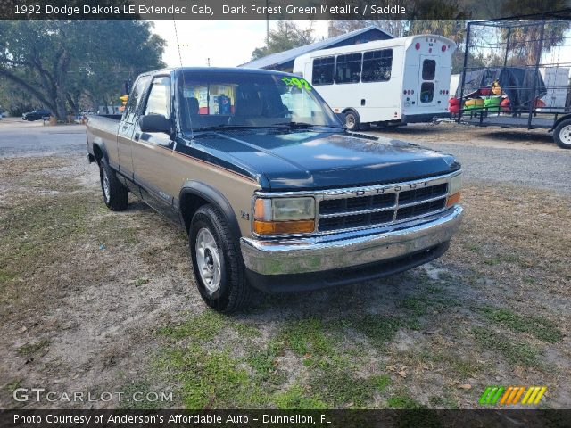 1992 Dodge Dakota LE Extended Cab in Dark Forest Green Metallic