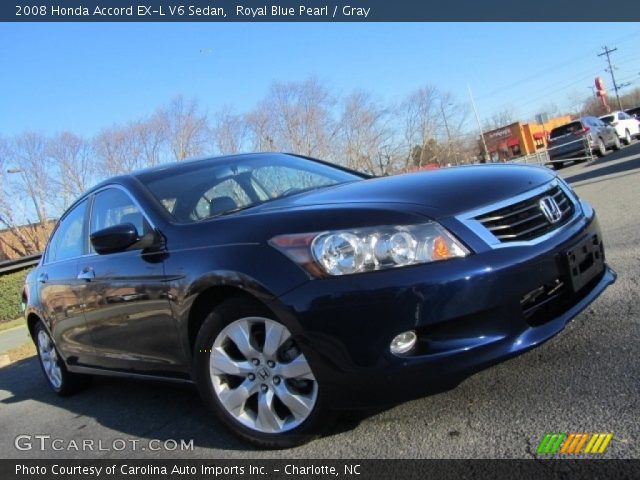 2008 Honda Accord EX-L V6 Sedan in Royal Blue Pearl